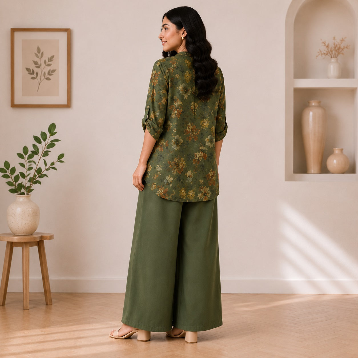 Binara Printed Western Shirt Style Stitched Co-Ord Set! PCS# 35 Dress Code