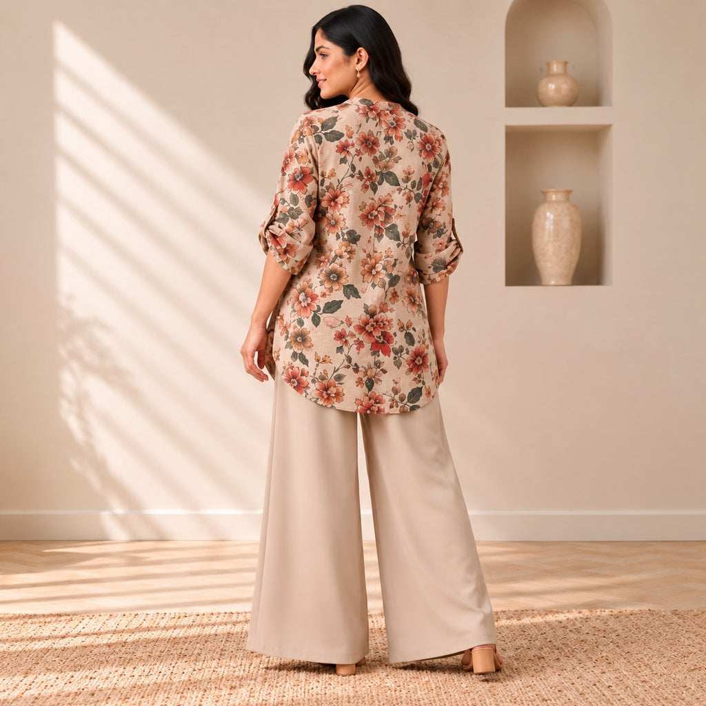Binara Printed Western Shirt Style Stitched Co-Ord Set!. PCS# 11 Dress Code