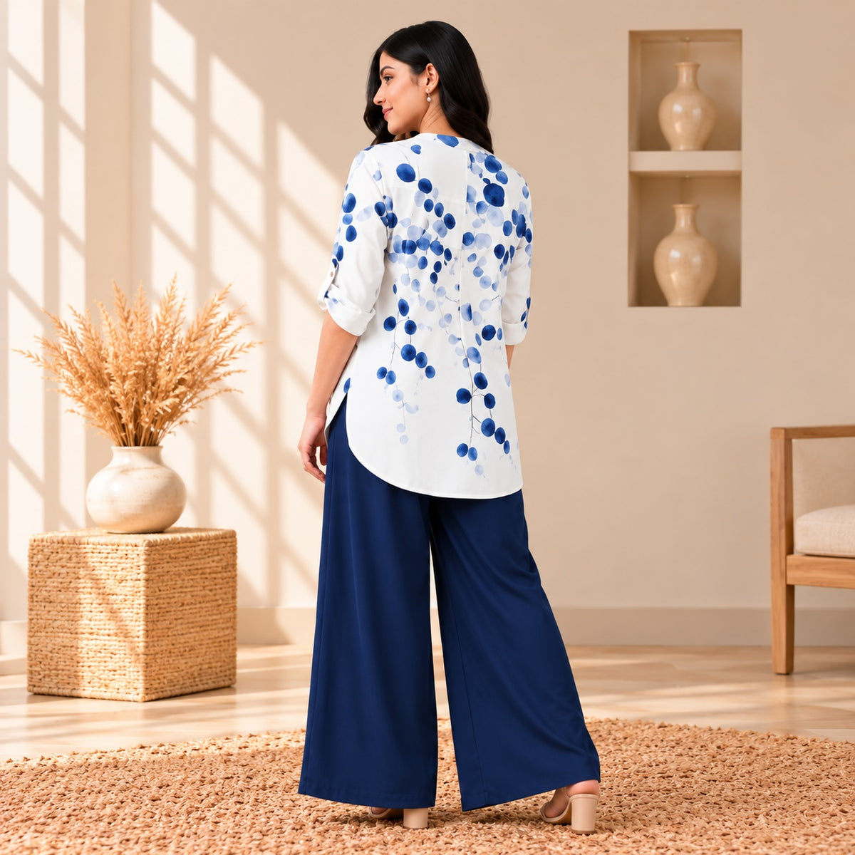 Binara Printed Western Shirt Style Stitched Co-Ord Set! PCS# 18 Dress Code