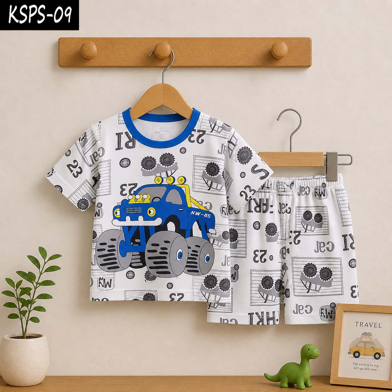 Kid's Funky Printed 2-Pcs Summer Suit. KSPS-09 Main image