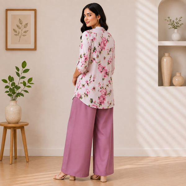 Binara Printed Western Shirt Style Stitched Co-Ord Set!. PCS# 36 Dress Code