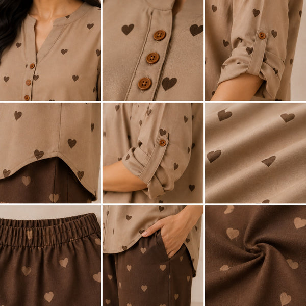Binara Printed Western Shirt Style Stitched Co-Ord Set!. PCS# 27 Dress Code