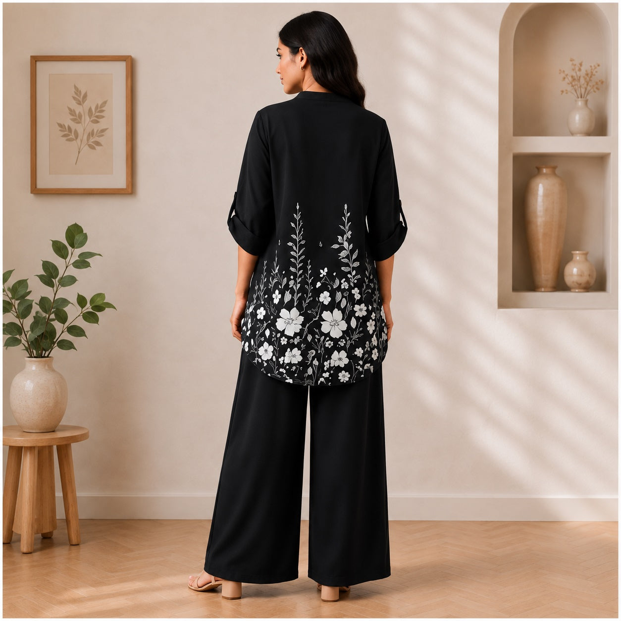Binara Printed Western Shirt Style Stitched Co-Ord Set! PCS# 37 Dress Code