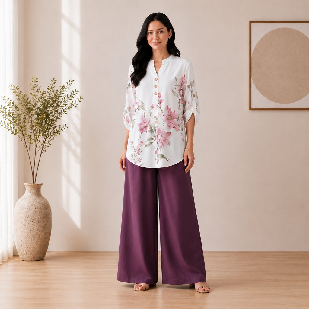 Binara Printed Western Shirt Style Stitched Co-Ord Set! PCS# 01 Dress Code