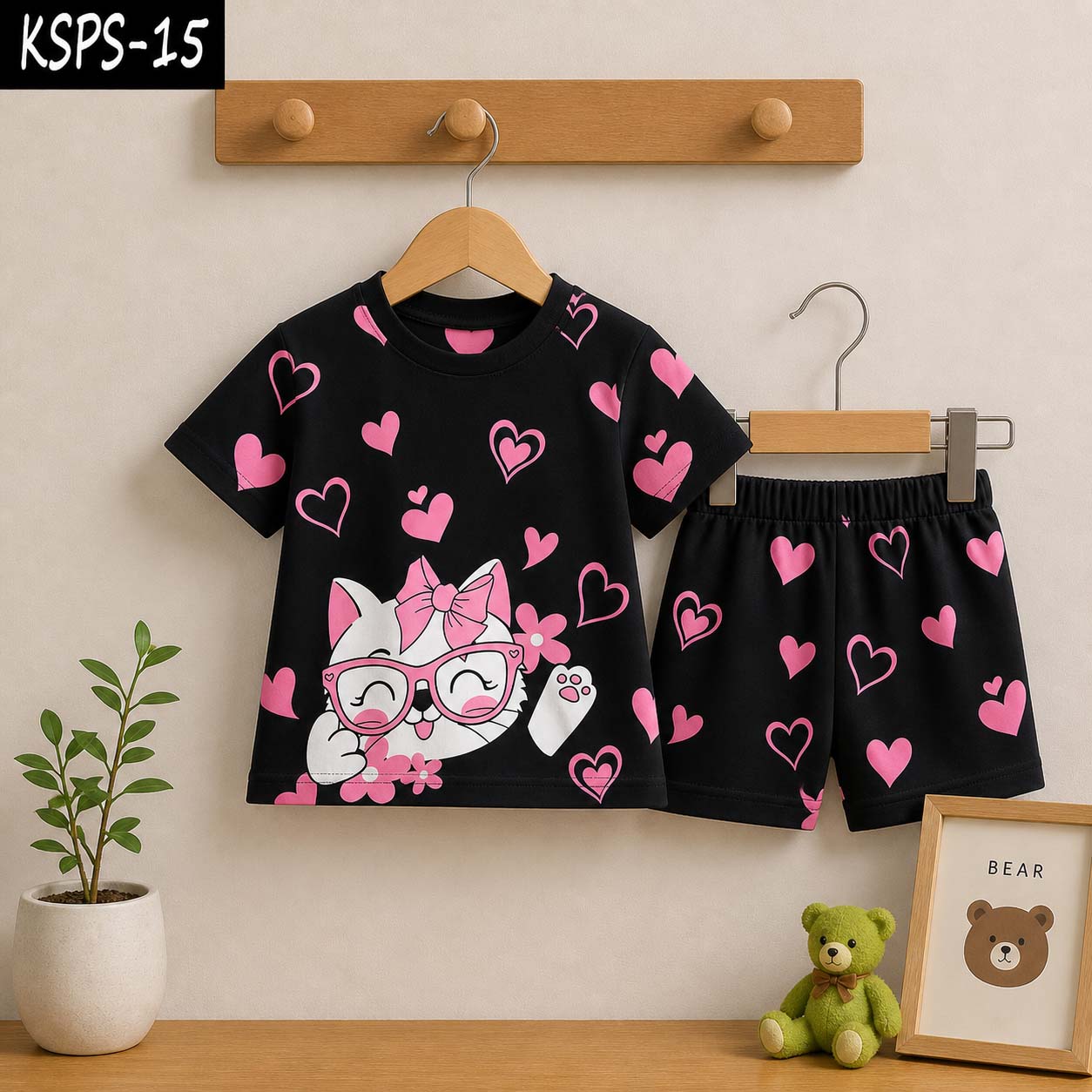 Kid's Funky Printed 2-Pcs Summer Suit. KSPS-15 Main image