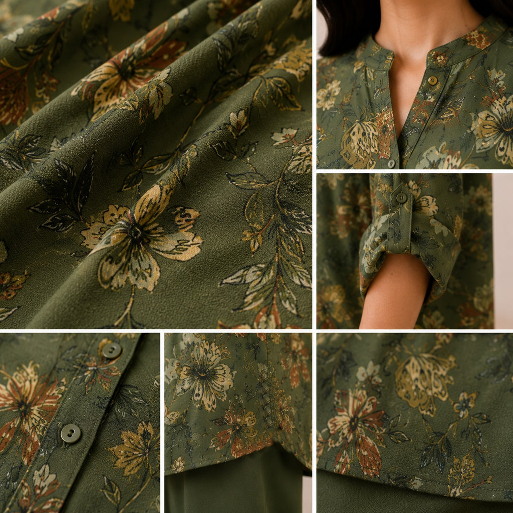 Binara Printed Western Shirt Style Stitched Co-Ord Set! PCS# 35 Dress Code