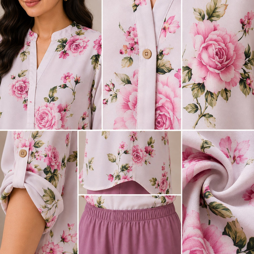 Binara Printed Western Shirt Style Stitched Co-Ord Set!. PCS# 36 Dress Code