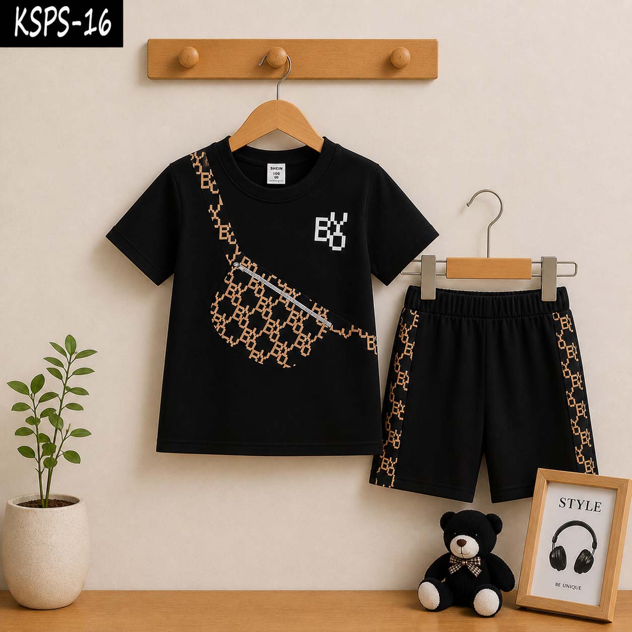 Kid's Funky Printed 2-Pcs Summer Suit. KSPS-16 Main image