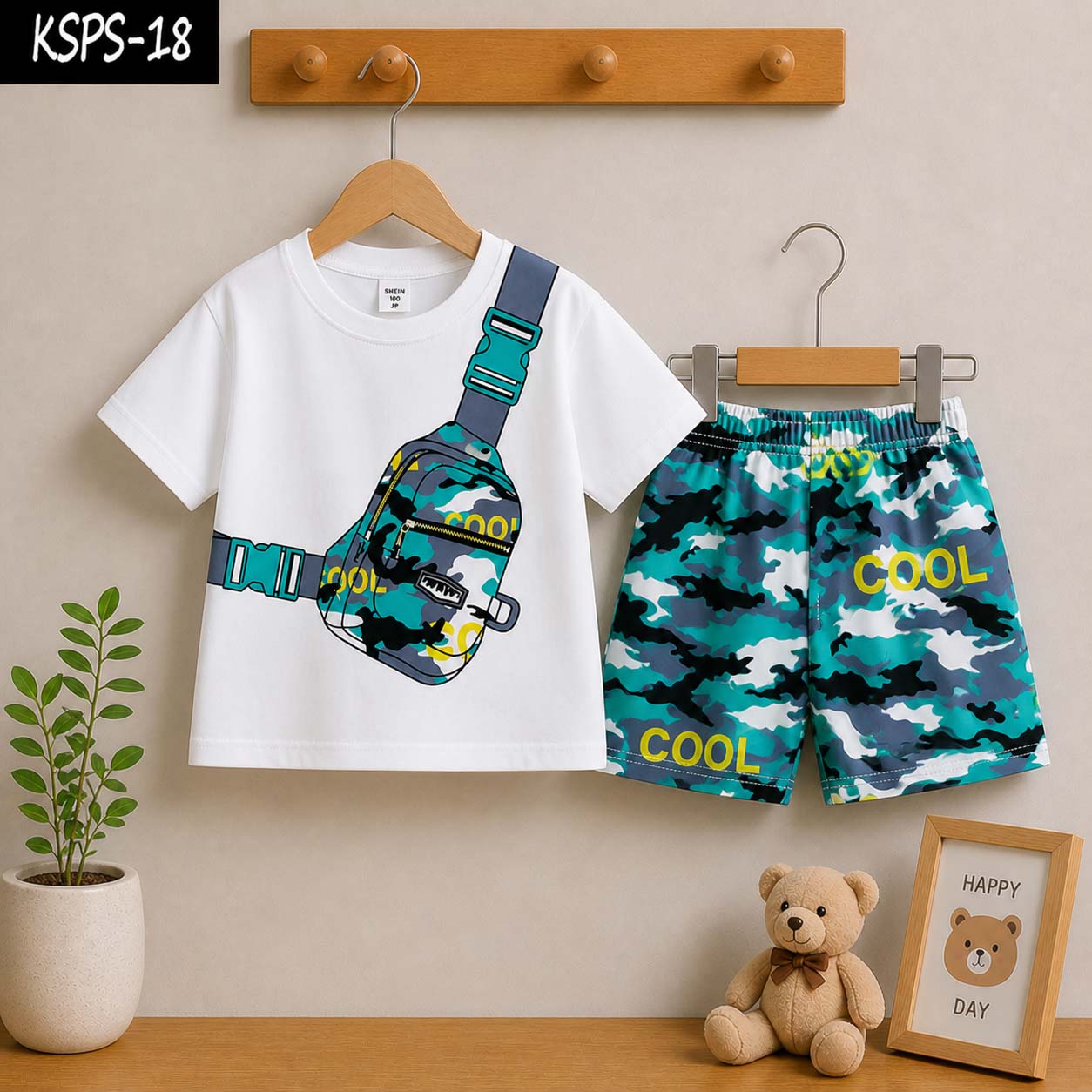 Kid's Funky Printed 2-Pcs Summer Suit. KSPS-18 Main image