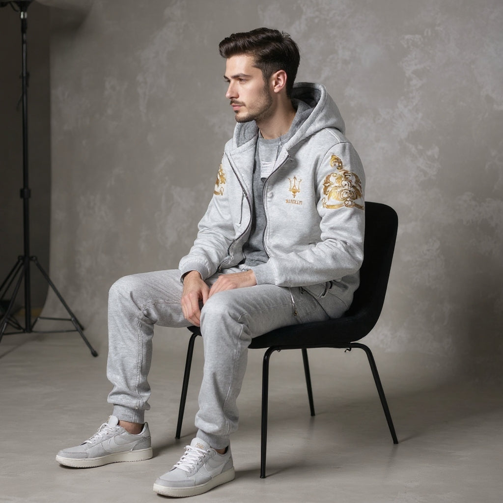 Maserati Arm Printed Hooded Style Winter Track-suit. Main image