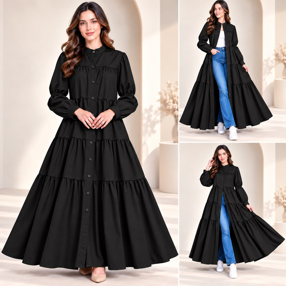 Antalia Western Style Patch-Work Long Frock! Main image