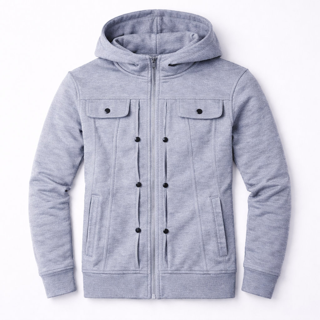 Bundle Of 3 Ripped Style Hooded Winter Zipper Jacket.