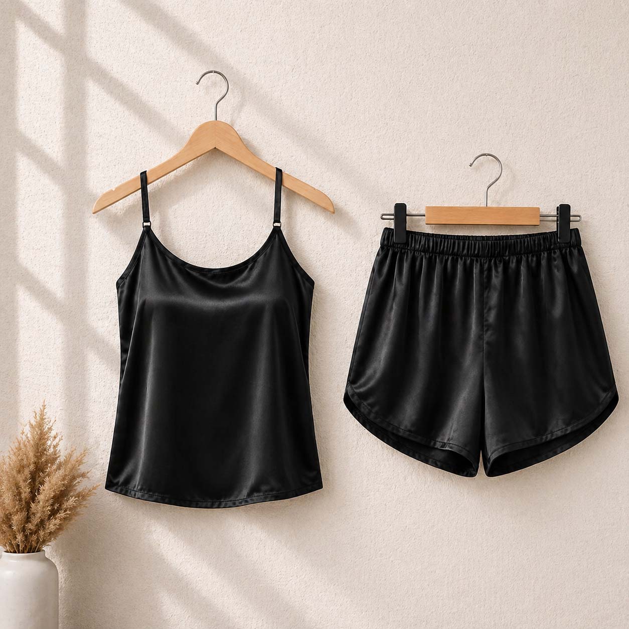 Imported Cami Style 2-Pcs Silk Nightsuit. (Camisole+Short) Secondary image