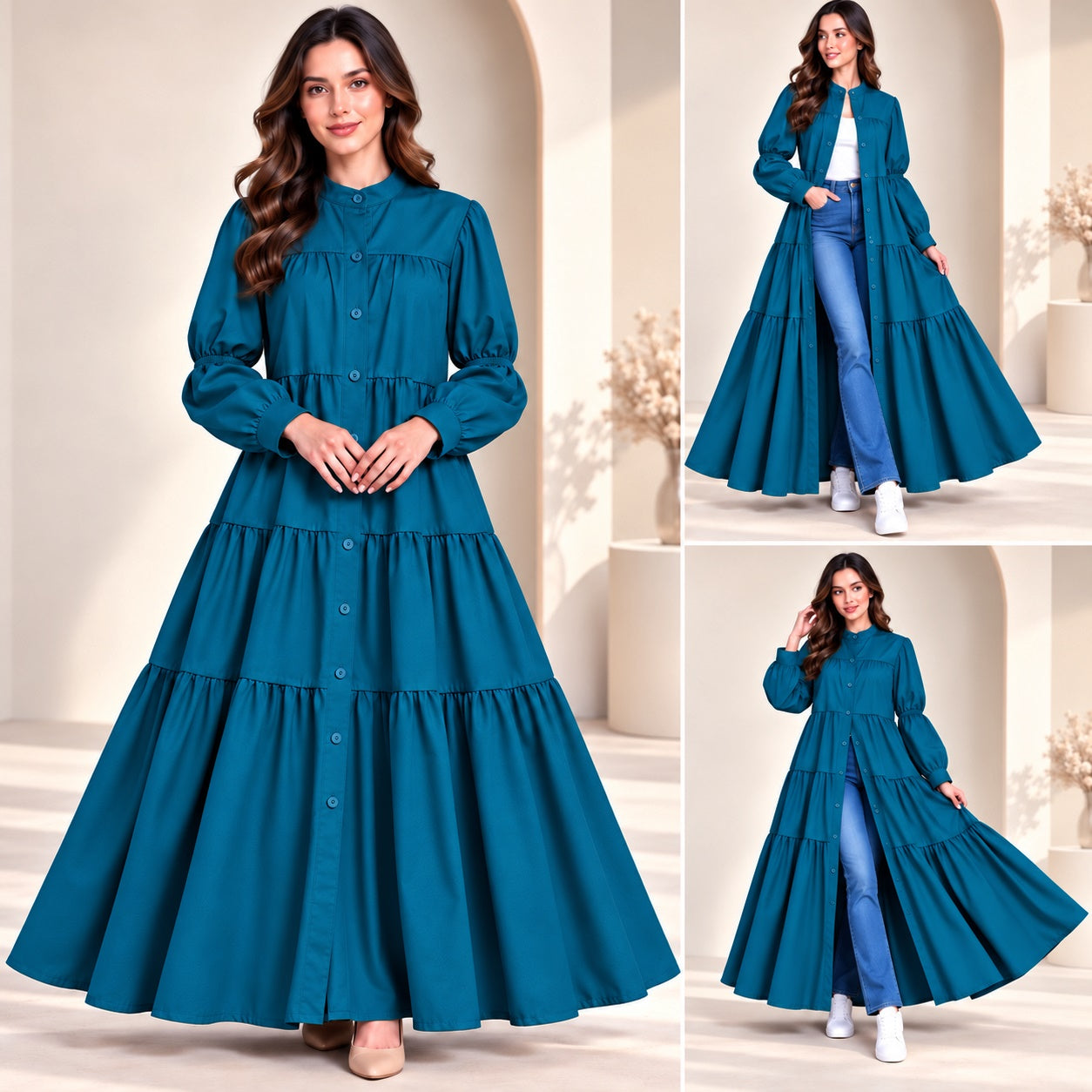 Antalia Western Style Patch-Work Long Frock! Secondary image
