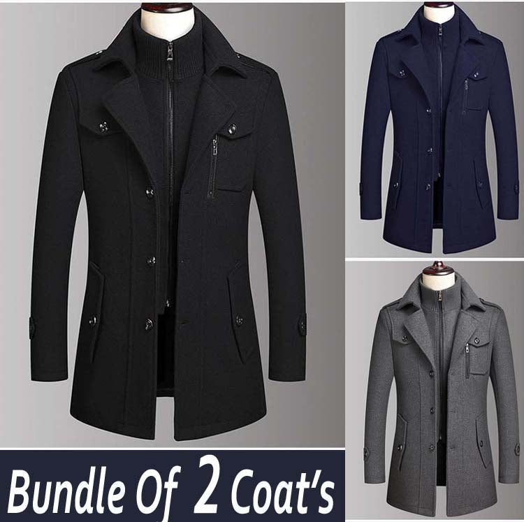 Bundle Of 2 Arctix Casual Double-Neck Winter Casual Fleece Coat. MWJ-408 Main image