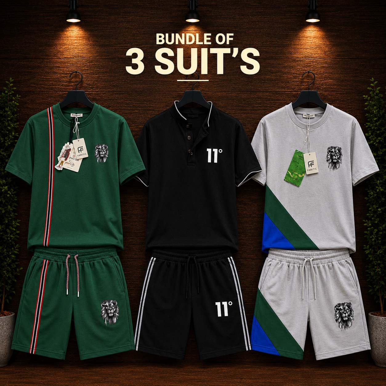 Different Shorts Style Bundle Of 3 Casual Wear 2-Pcs Summer Suit. Deal-16 (Clearance-Sale) (Copy) Main image