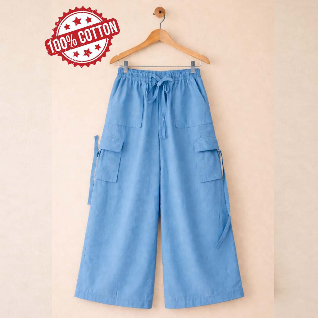 Imported Cotton Western Cargo Style 4-Pocket's Summer Trouser For Her.