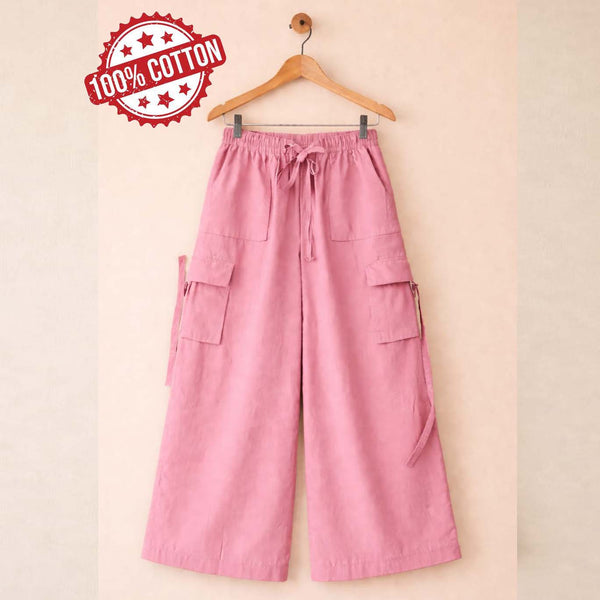 Imported Cotton Western Cargo Style 4-Pocket's Summer Trouser For Her.