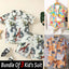 Bundle Of 3 All-Over 3D Printed 2-Pcs Summer Suit For Kids. D-06+07+09