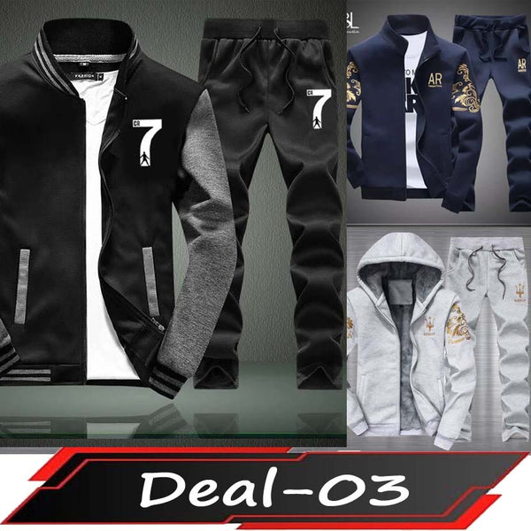 Bundle Of 3 Different Style's 2-Pcs Winter Tracksuit's. (Clearance Sale)