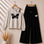 Grey Butterfly Printed Sweat Shoulder Strap & Cargo Trouser Style 2-Pcs Summer Tracksuit. D-5