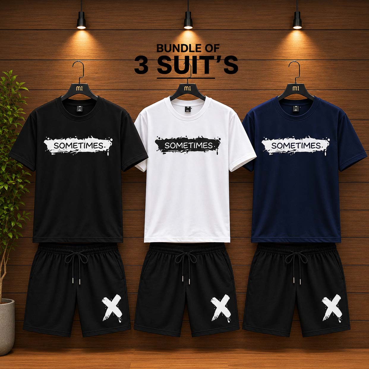 Some-Times Bundle Of 3 Casual Wear 2-Pcs Summer Suit. Deal-02 (Clearance-Sale) Main image