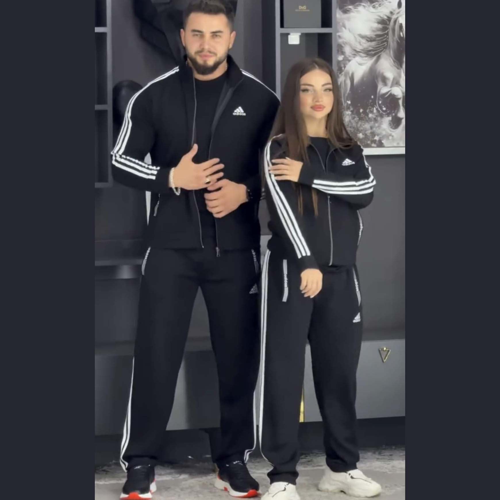 ADI Bundle Of 2 Couple Jacket 3-Stripe Style 2-Pcs Winter Tracksuit's. D-14.17 Main image