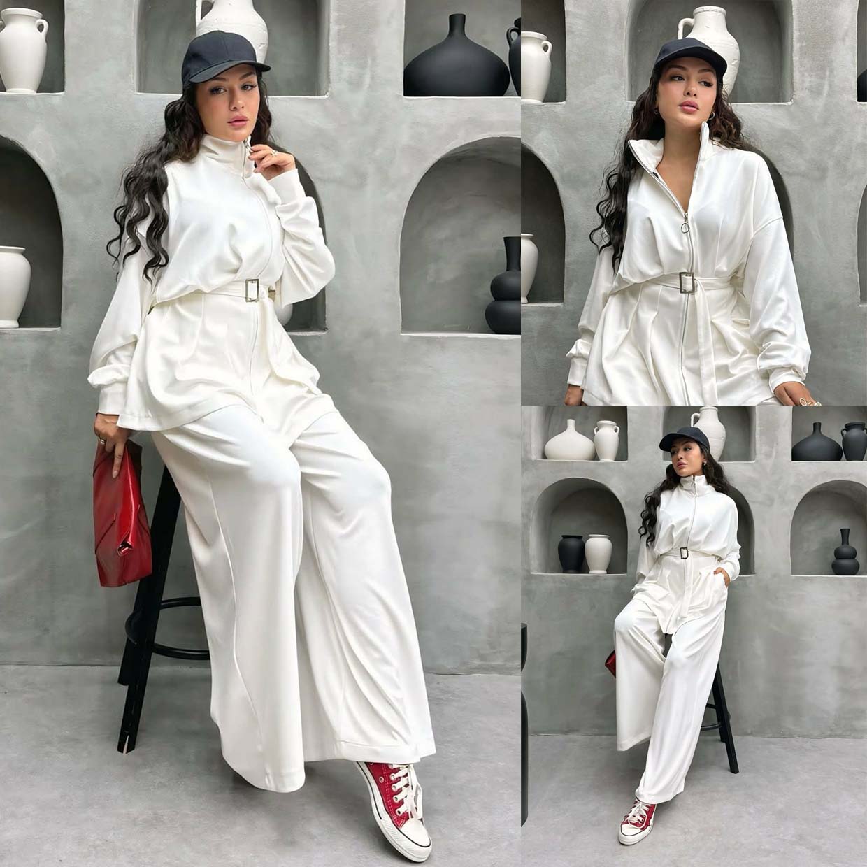 Pintex Belt Style Premium Quality Winter 2-Pcs Tracksuit For Her. WWTS-39 Secondary image