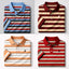 Horse Logo Bundle Of 4 Dry-Fit 3D Stripe Printed Style Half-Sleeve Polo Summer Tshirt's. MS3DP-04+08+13+15