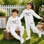 White MD Life-Line Kids Sweat Style 2-Pcs Summer Suit. (FTS+TR)