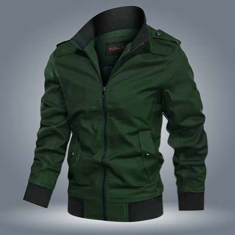 Black Moto Style Winter Zipper Jacket. MWJ-404
