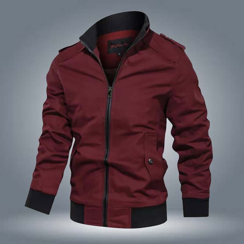 Black Moto Style Winter Zipper Jacket. MWJ-404