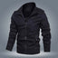 Black Moto Style Winter Zipper Jacket. MWJ-404