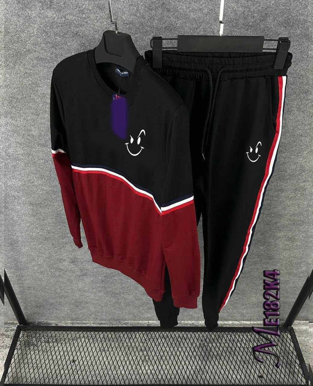 T-Stripe Naughty Printed Sweat Style Winter 2-Pcs Tracksuit. MWTS-505 Secondary image