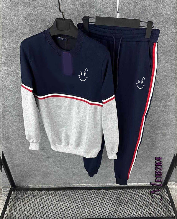T-Stripe Naughty Printed Sweat Style Winter 2-Pcs Tracksuit. MWTS-505