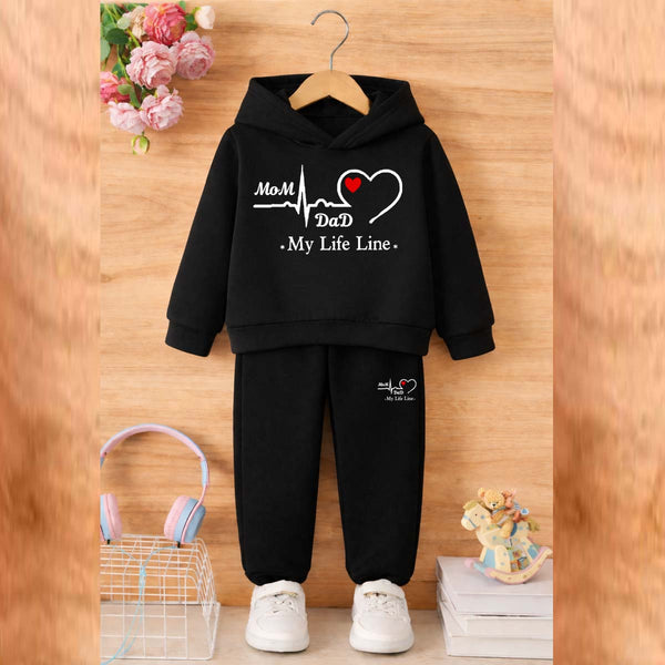 MD Life-Line Kids Hoodie Style 2-Pcs Winter Tracksuit. KWTS-01