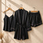 Imported Gown Style 3-Pcs Silk Nightsuit. (Gown-Inner-Short)