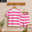 Pink Stripe Style Printed 2-Pcs Summer Suit For Baby & Baba. KSPS-01 V2