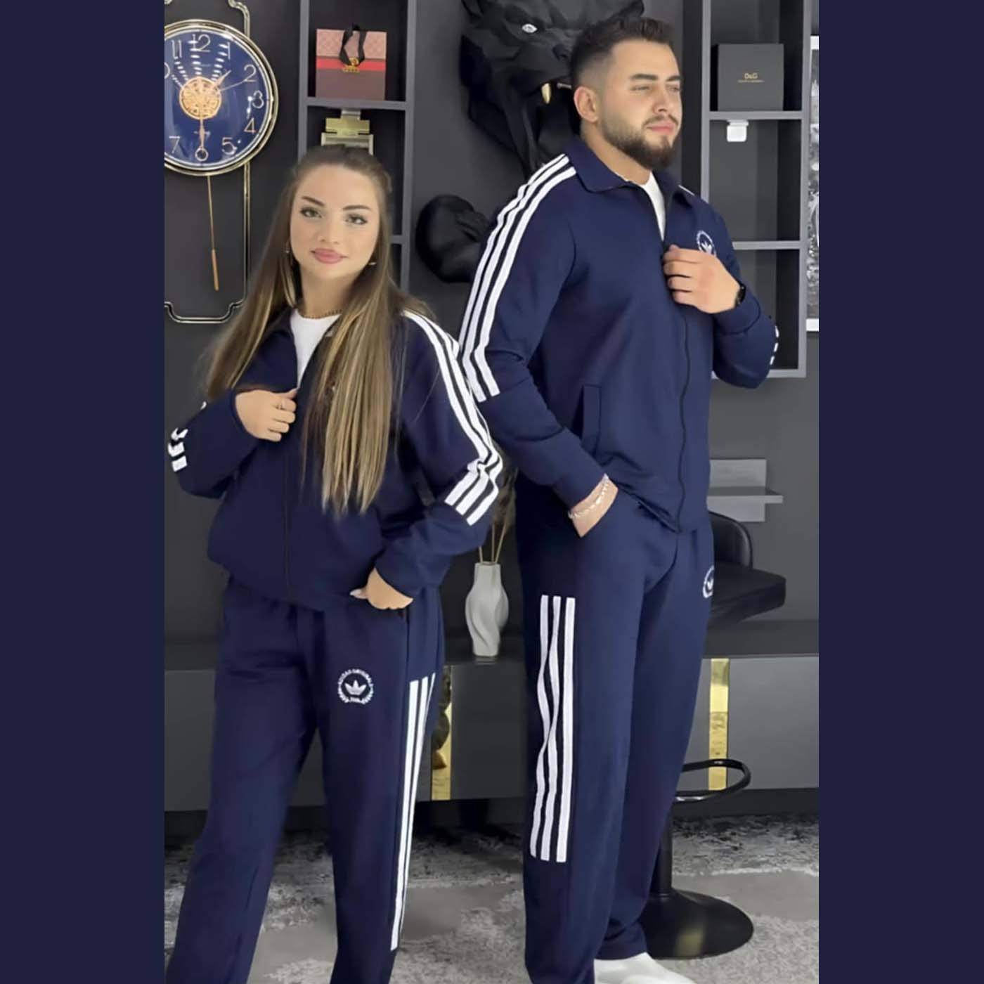 ADI Bundle Of 2 Couple Jacket 3-Stripe Style 2-Pcs Winter Tracksuit's. D-14.17 Secondary image