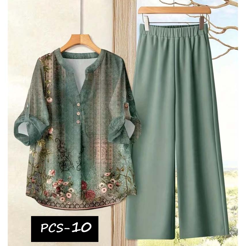 Binara Printed Western Shirt Style 2-Pcs Stiched Co-Ord Set. PCS-10 Main image