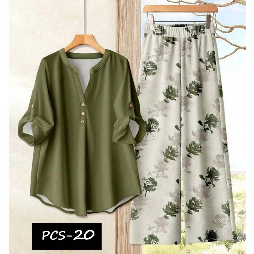 Binara Printed Western Shirt Style 2-Pcs Stiched Co-Ord Set. PCS-20 Main image