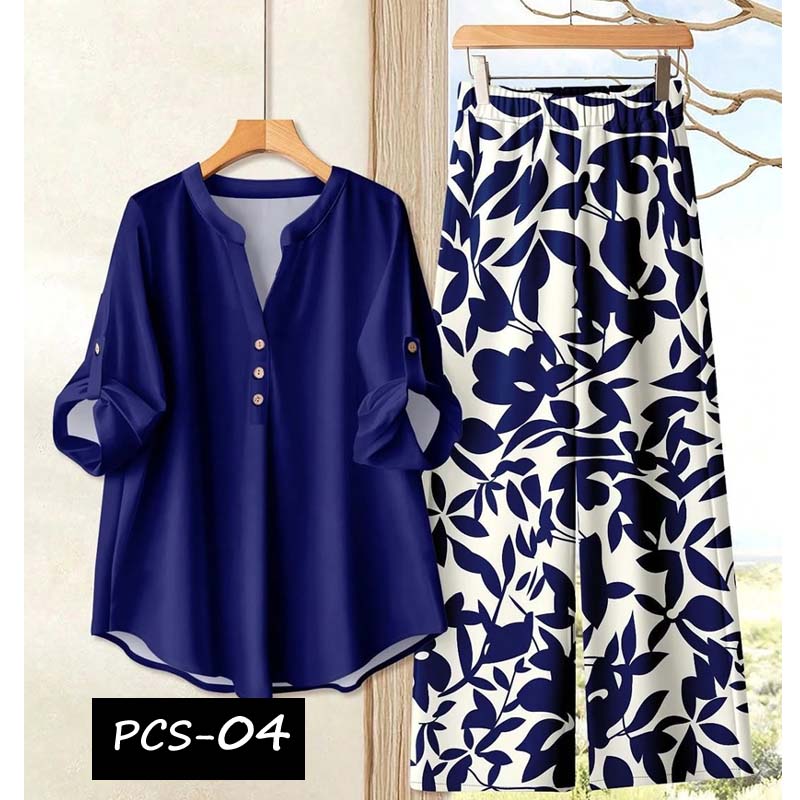 Binara Printed Western Shirt Style 2-Pcs Stiched Co-Ord Set. PCS-04 Main image