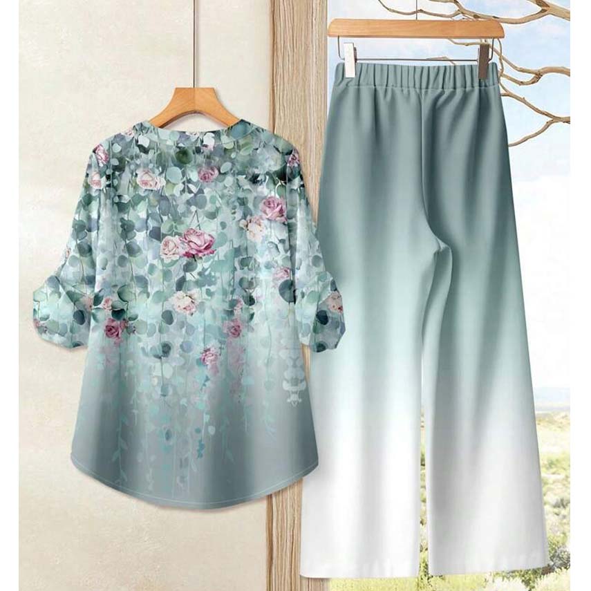 Binara Printed Western Shirt Style 2-Pcs Stiched Co-Ord Set. PCS-13 Secondary image