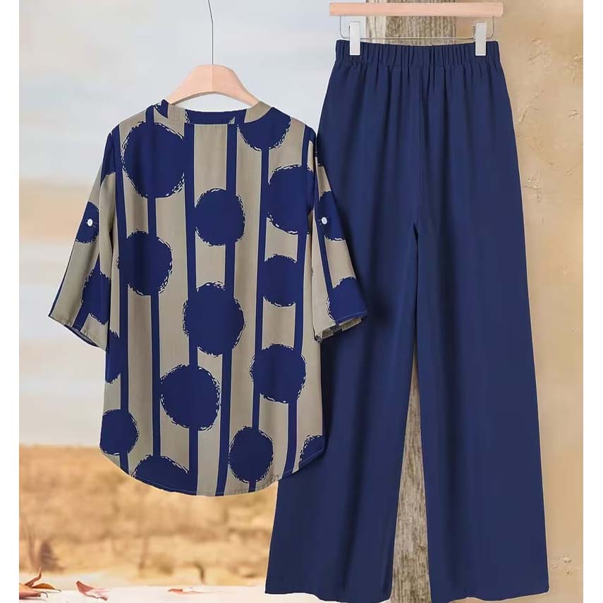 Binara Printed Western Shirt Style 2-Pcs Stiched Co-Ord Set. PCS-07