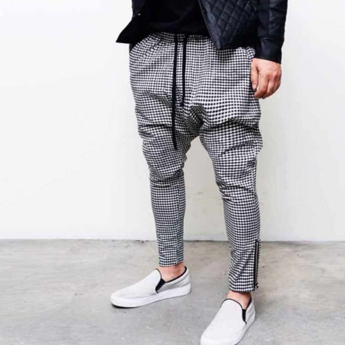 Dot Printed Drop Zip Style Summer SweatPant. Main image