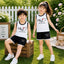 Black MD Life-Line Kids Sando Style 2-Pcs Summer Suit. (SD+SH)