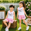 Pink MD Life-Line Kids Sando Style 2-Pcs Summer Suit. (SD+SH)