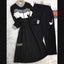 Butterfly Printed Long Front Stripe Style Patch-Work 2-Pcs Winter Zipper Co-Ord Set. WWTS-12